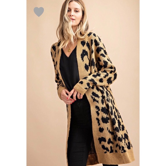 >>LAST<< Leslie Leopard Print Cardigan - Picture 3 of 5
